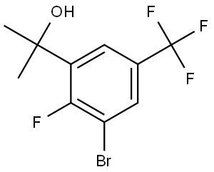 2-(3-bromo-2-fluoro-5-(trifluoromethyl)phenyl)propan-2-ol Structure