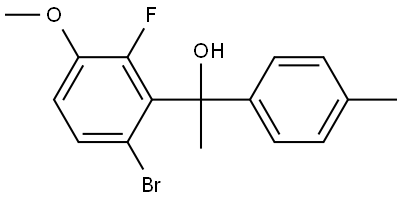 1-(6-bromo-2-fluoro-3-methoxyphenyl)-1-(p-tolyl)ethanol Structure