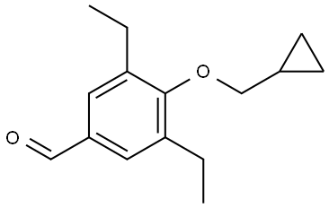 4-(cyclopropylmethoxy)-3,5-diethylbenzaldehyde Structure