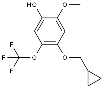 4-(cyclopropylmethoxy)-2-methoxy-5-(trifluoromethoxy)phenol Structure