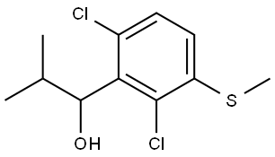 1-(2,6-dichloro-3-(methylthio)phenyl)-2-methylpropan-1-ol Structure