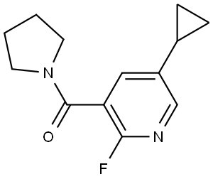 (5-cyclopropyl-2-fluoropyridin-3-yl)(pyrrolidin-1-yl)methanone Structure