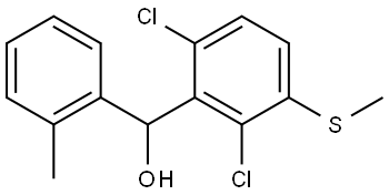 (2,6-dichloro-3-(methylthio)phenyl)(o-tolyl)methanol Structure