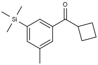 cyclobutyl(3-methyl-5-(trimethylsilyl)phenyl)methanone Structure