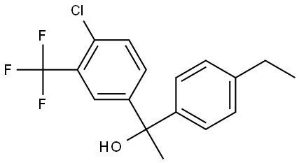 1-(4-chloro-3-(trifluoromethyl)phenyl)-1-(4-ethylphenyl)ethanol Structure