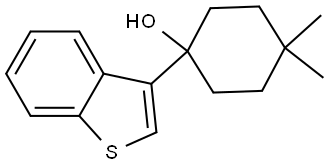 1-(benzo[b]thiophen-3-yl)-4,4-dimethylcyclohexanol Structure