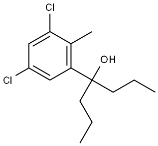 4-(3,5-dichloro-2-methylphenyl)heptan-4-ol Structure