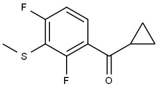 cyclopropyl(2,4-difluoro-3-(methylthio)phenyl)methanone 구조식 이미지