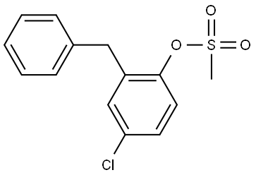 2-benzyl-4-chlorophenyl methanesulfonate Structure