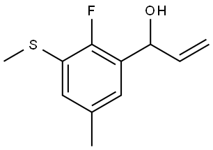 1-(2-fluoro-5-methyl-3-(methylthio)phenyl)prop-2-en-1-ol Structure