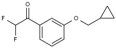 1-(3-(cyclopropylmethoxy)phenyl)-2,2-difluoroethanone Structure