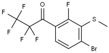 1-(4-bromo-2-fluoro-3-(methylthio)phenyl)-2,2,3,3,3-pentafluoropropan-1-one Structure