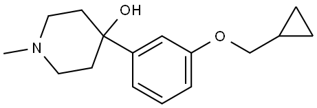 4-(3-(cyclopropylmethoxy)phenyl)-1-methylpiperidin-4-ol Structure