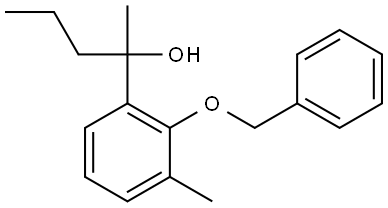 2-(2-(benzyloxy)-3-methylphenyl)pentan-2-ol Structure