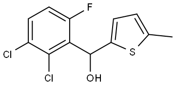 (2,3-dichloro-6-fluorophenyl)(5-methylthiophen-2-yl)methanol Structure