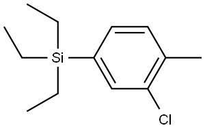 (3-chloro-4-methylphenyl)triethylsilane Structure