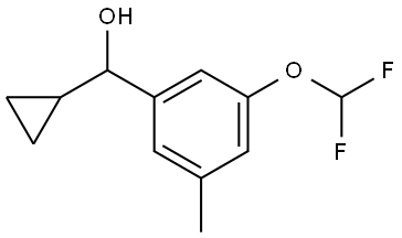 cyclopropyl(3-(difluoromethoxy)-5-methylphenyl)methanol Structure