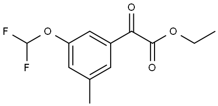 ethyl 2-(3-(difluoromethoxy)-5-methylphenyl)-2-oxoacetate Structure