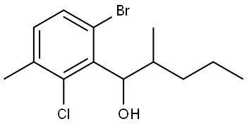 1-(6-bromo-2-chloro-3-methylphenyl)-2-methylpentan-1-ol Structure