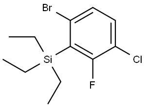 (6-bromo-3-chloro-2-fluorophenyl)triethylsilane Structure