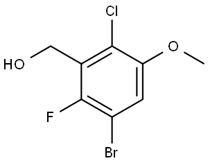 (3-bromo-6-chloro-2-fluoro-5-methoxyphenyl)methanol Structure