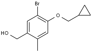 (5-bromo-4-(cyclopropylmethoxy)-2-methylphenyl)methanol Structure