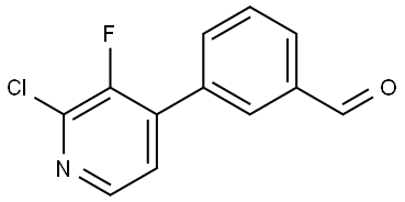 3-(2-chloro-3-fluoropyridin-4-yl)benzaldehyde Structure