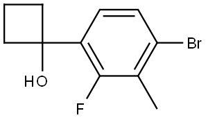 1-(4-bromo-2-fluoro-3-methylphenyl)cyclobutanol Structure