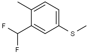 (3-(difluoromethyl)-4-methylphenyl)(methyl)sulfane Structure