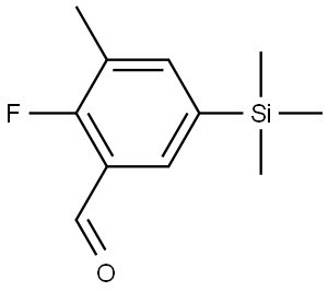 2-fluoro-3-methyl-5-(trimethylsilyl)benzaldehyde Structure