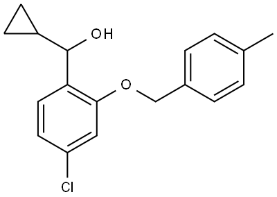 (4-chloro-2-((4-methylbenzyl)oxy)phenyl)(cyclopropyl)methanol Structure