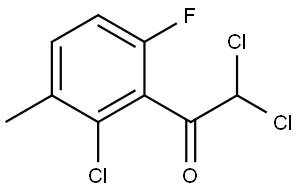 2,2-dichloro-1-(2-chloro-6-fluoro-3-methylphenyl)ethanone Structure