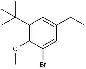 1-bromo-3-(tert-butyl)-5-ethyl-2-methoxybenzene Structure