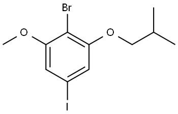 2-bromo-5-iodo-1-isobutoxy-3-methoxybenzene Structure