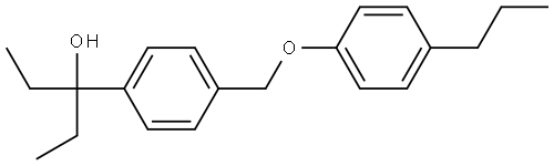 3-(4-((4-propylphenoxy)methyl)phenyl)pentan-3-ol Structure