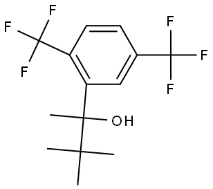 2-(2,5-bis(trifluoromethyl)phenyl)-3,3-dimethylbutan-2-ol Structure