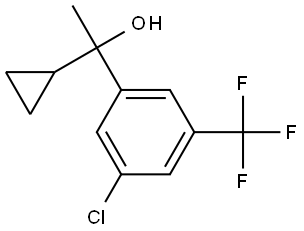 1-(3-chloro-5-(trifluoromethyl)phenyl)-1-cyclopropylethanol Structure