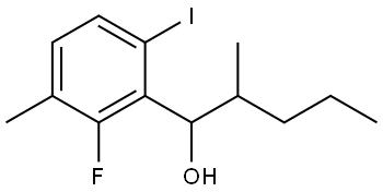 1-(2-fluoro-6-iodo-3-methylphenyl)-2-methylpentan-1-ol Structure