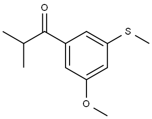 1-(3-methoxy-5-(methylthio)phenyl)-2-methylpropan-1-one Structure