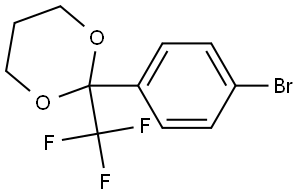 2-(4-bromophenyl)-2-(trifluoromethyl)-1,3-dioxane Structure