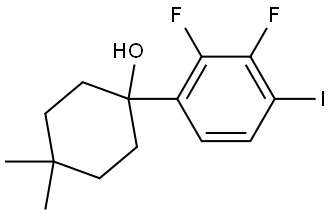 1-(2,3-difluoro-4-iodophenyl)-4,4-dimethylcyclohexanol Structure