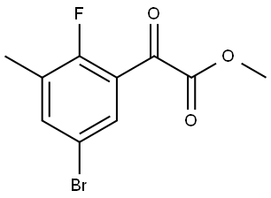 methyl 2-(5-bromo-2-fluoro-3-methylphenyl)-2-oxoacetate Structure