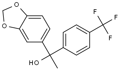 1-(benzo[d][1,3]dioxol-5-yl)-1-(4-(trifluoromethyl)phenyl)ethanol Structure