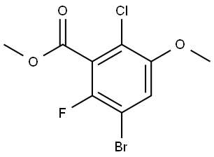 methyl 3-bromo-6-chloro-2-fluoro-5-methoxybenzoate Structure