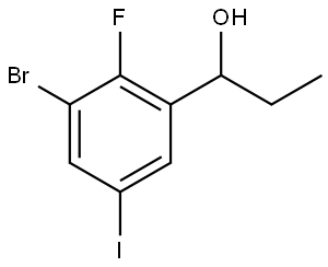 1-(3-bromo-2-fluoro-5-iodophenyl)propan-1-ol Structure