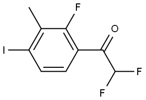 2,2-difluoro-1-(2-fluoro-4-iodo-3-methylphenyl)ethanone Structure