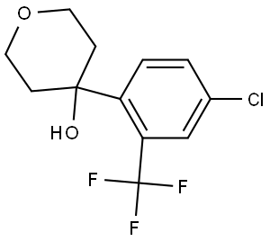 4-(4-chloro-2-(trifluoromethyl)phenyl)tetrahydro-2H-pyran-4-ol Structure