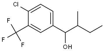1-(4-chloro-3-(trifluoromethyl)phenyl)-2-methylbutan-1-ol 구조식 이미지