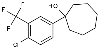 1-(4-chloro-3-(trifluoromethyl)phenyl)cycloheptanol Structure