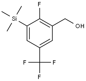 (2-fluoro-5-(trifluoromethyl)-3-(trimethylsilyl)phenyl)methanol Structure